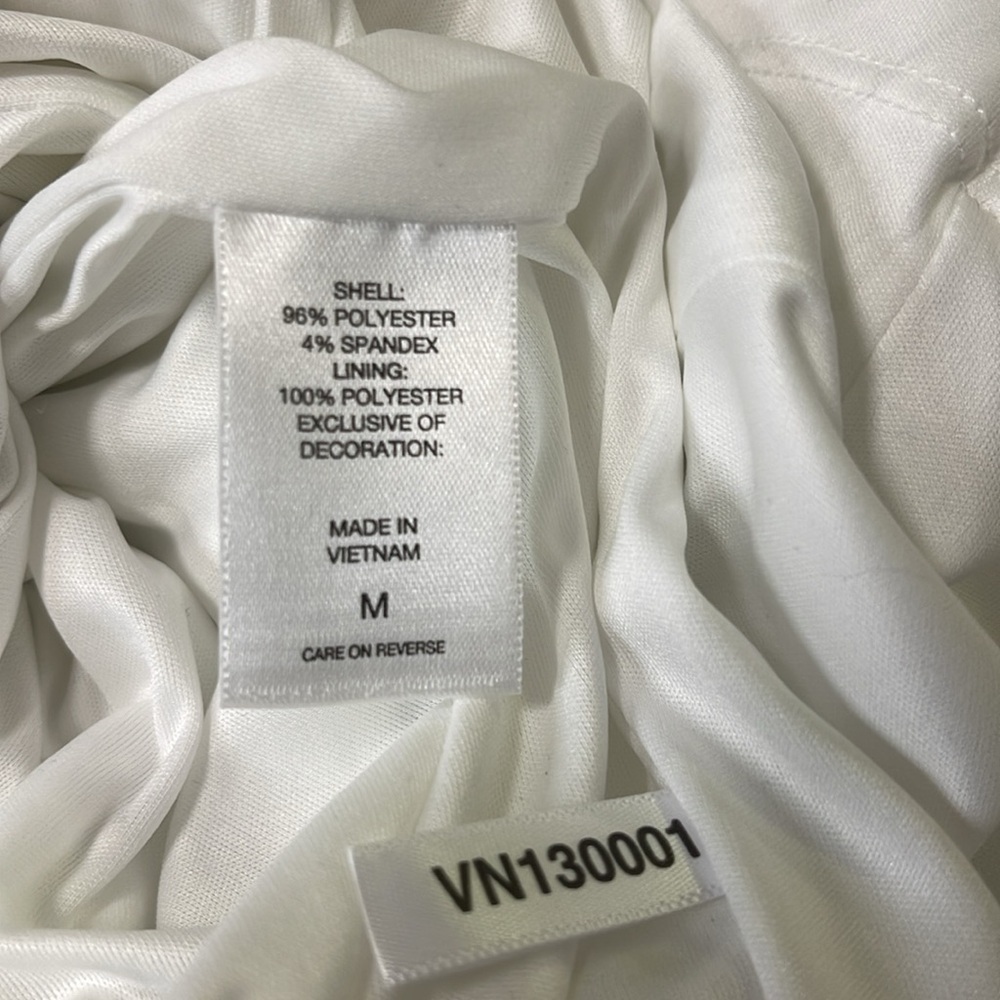 New York & Company Women’s White Sheath Dress Black Lace Accent Size Medium - Picture 12 of 12